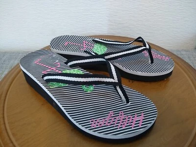 Tommy Hilfiger ~ Sandálias Femininas Tamanho Grande Plataforma Chinelos Cunha Chunky Anos 80 Y2K - Imagem 1 de 4