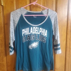 PHILADELPHIA EAGLES NFL TEAM 3/4 SLEEVE T SHIRT YOUTH (L) GREEN - Picture 1 of 4