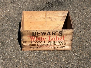 Vintage Dewar’s | White Label Scotch Whisky Wooden Crate Box | Empty - Picture 1 of 9