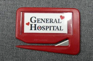 General Hospital Soap Opera Letter Opener Black Writing Red Opener NEW - Picture 1 of 1