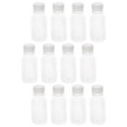 12 Pcs Milk Bottle Abs Transparent Beverage Bottles Mini Frigde
