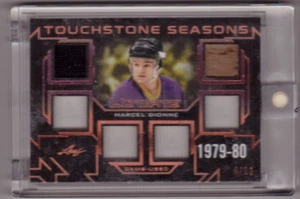MARCEL DIONNE 18/19 Leaf Ultimate Touchstone Seasons Patch Stick Jersey #'d 4/12 - Picture 1 of 2
