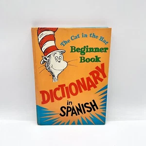 Cat in the Hat Beginner Book DICTIONARY IN SPANISH Dr. Seuss First Edition 1966 - Picture 1 of 15