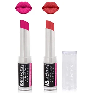 Krayons Ultimate Matte lipstick, Pink, Red 3.5gm (pack of 2), free shipping - Picture 1 of 3