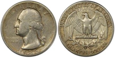 1932 S 25C Washington Quarter PCGS VF25  45991981 - Image 1 of 3