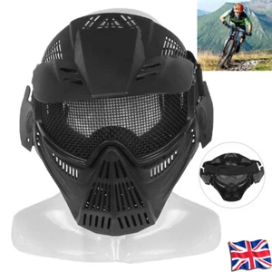 Airsoft Tactical CS Safety Protect Full Face Mask ABS Metal Mesh Guard Mask Gift - Picture 1 of 12