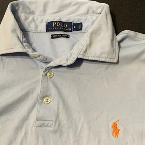 Ralph Lauren Poloshirt Erwachsene L Blau Pima Soft Touch Erwachsene Kurzarm Herren - Bild 1 von 7