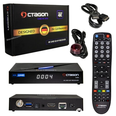 Octagon SX88 4K UHD Sat Receiver + IPTV Web Stalker TV S2+IP 2160p Multistream - Bild 1 von 4