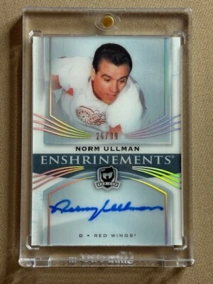 NORM ULLMAN 2018-19 UPPER DECK THE CUP ENSHRINEMENTS AUTO /99 #E-NU - Image 1 of 2