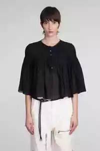 Isabel Marant Etoile Women Black Axeliana Cotton & Viscose Blouse Tunic Top L 38 - Picture 1 of 16