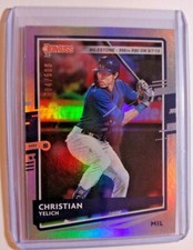 2020 DONRUSS MILESTONE STAT LINE CHRISTIAN YELICH 404/500 (m)