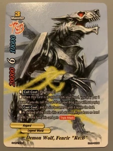 FUTURE CARD BUDDYFIGHT DEMON WOLF FENRIR "RE:B" (LEGEND WORLD) S-PR/131EN - Picture 1 of 3