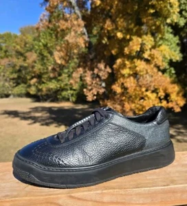 Fratelli Rossetti Shoes Black Leather Italy Men Sz US 7.5  Women Sz 9.5 2-Toned - Picture 1 of 18