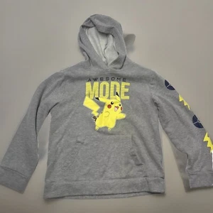 Pokemon Hoodie, Pikachu, Youth Size Large. Awesome Mode, Gray - Picture 1 of 6
