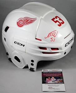 MORITZ SEIDER SIGNED FULL-SIZE DETROIT RED WINGS HELMET FS AUTOGRAPHED +JSA COA - Picture 1 of 3