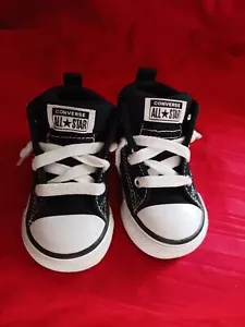 Converse All Star Black & White High-Top Sneakers Size 4 toddler unisex - Picture 1 of 7
