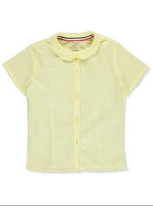 French Toast Girls' S/S Peter Pan Collar Fitted Shirt YELLOW (size 7) Lot of 2 - Picture 1 of 1