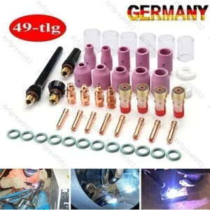 49tlg WIG TIG Zubehör Verschleißteil Set Schweißbrenner Gaslinse für WP-17/18/26 - Bild 1 von 1