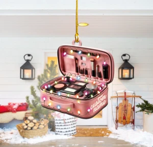 Makeup Bag Christmas Hanging Ornament, Makeup Bag Car Ornament - Picture 1 of 4
