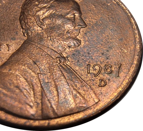 One-of-a-Kind 1987D Lincoln Cent DDO DDR Error - Key Date! Cover