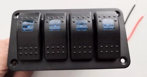 12V-24V Coche Barco Marina RV Camión Azul LED 2,3,4 Velocidades Palanca Balancín Interruptor Panel - Imagen 1 de 43