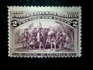 US 231 2 Cent Brown Violet Columbian Expo Issue F MOGNH ScCV 31 $ - Bild 1 von 2