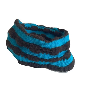 Nikita Women’s Winter Headband Large Blue Brown Striped Brim Ski Snowboard - Picture 1 of 4