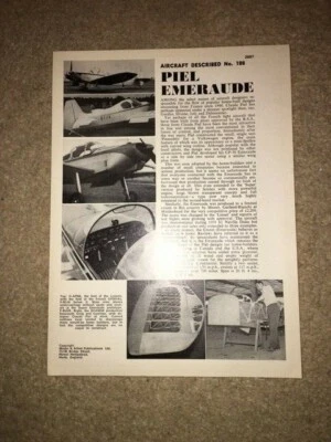 Aeromodeller scale drawing No. 2897 Piel Emeraude CP-30 1/48 & 1/24 scale - Image 1 of 3