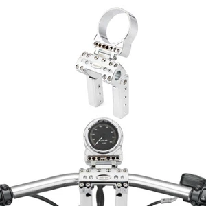 6"Pullback Handlebar Riser Clamp Single Gauge For Harley Sportster Iron 883 1200 - Picture 1 of 8