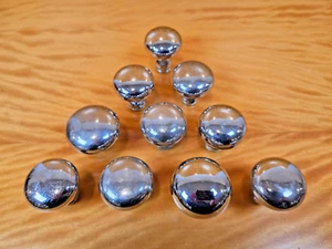 10 antike Türknöpfe Vintage Chrom Griffbeschläge - Bild 1 von 4