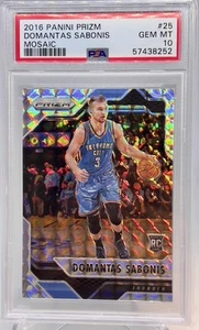 2016-17 Panini Prizm Mosaic Domantas Sabonis #25 Rookie RC PSA 10 - Picture 1 of 2
