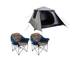 Kings 4-6 Person Tent polyester quick set up + 2x Sofa Chair - Picture 1 of 11