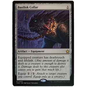 x1 Basilisk Collar FDN MTG M/NM Rare Colorless Artifact Equipment Foundations - Picture 1 of 3