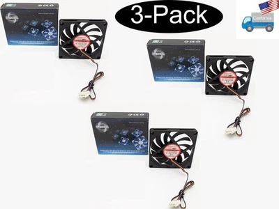 3pk: Ventilador refrigerador Evercool 80mmx10 4pin 2x rodamiento de bolas 12V CPU/caja EC8010HH12BP Foto 1 de 4