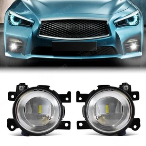 For Infiniti Q50 Q60 QX50 QX60 QX80 2014-2020 Bumper Fog Lights Front 1Pair - Picture 1 of 8