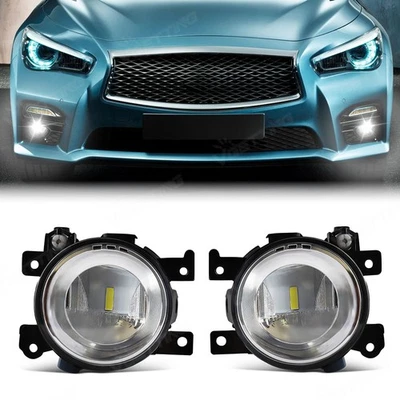 For Infiniti Q50 Q60 QX50 QX60 QX80 2014-2020 Bumper Fog Lights Front 1Pair - Image 1 of 4