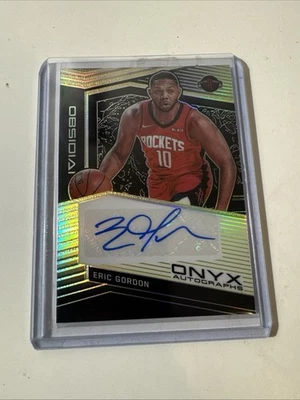 2019 PANINI OBSIDIAN ONYX AUTOGRAPHS OAEGD ERIC GORDON ELECTRIC ETCH YELLOW - Image 1 of 2