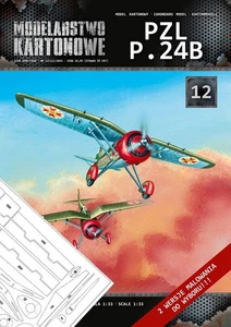 MK-1012 - PZL P.24 B 'Yastreb' + laser frames - 1/33 paper model - Picture 1 of 4