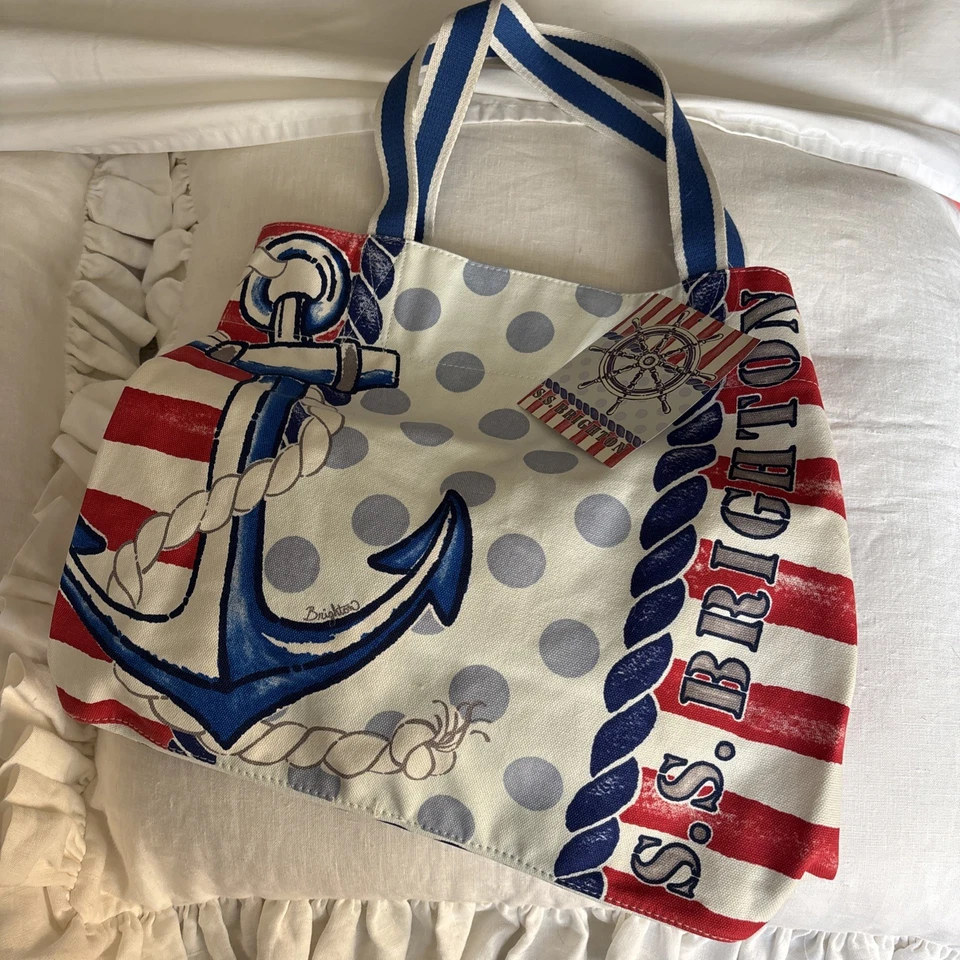 Brighton Tom Clancy Holiday Christmas Love & Joy Canvas Tote SHOPPER 2019