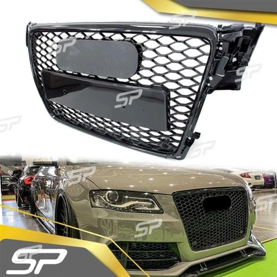 Honeycomb grille radiator grille front grill black for Audi A4 S4 B8 8K sedan avant 07-11 - Image 1 of 4