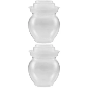  2 Count Kimchi Jar Storage Food Container with Airtight Lid Pickling Jars - Picture 1 of 12