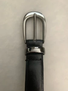 Cinturón de cuero Amiee Lynn para mujer grande negro tono plata hebilla ¡Bonito! - Imagen 1 de 11