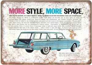 1963 Ford Falcon Wagon Vintage Auto Advertising Retro Look Metal Sign AN2572 - Picture 1 of 2