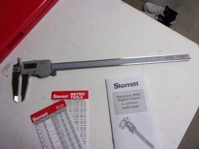 STARRETT  #797B-12/300  Electronic Digital Caliper.   IP65  W/Case   NEW - Image 1 of 4