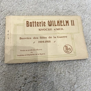 Vintage German Postcard book Wilhelm II Battery/Cannon WWI - Picture 1 of 5