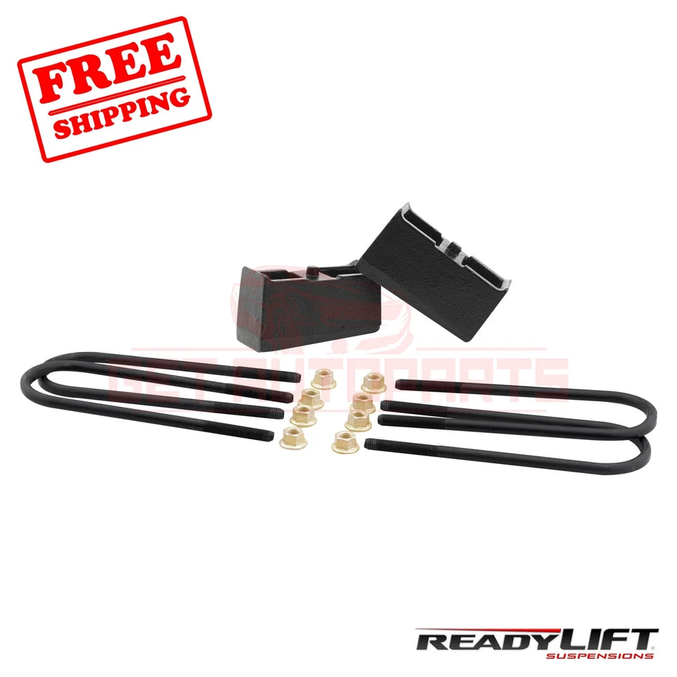Kit de bloque de resorte de hoja de suspensión trasero ReadyLift 3" para GMC Sierra 1500 1999-2018 Foto 1 de 2