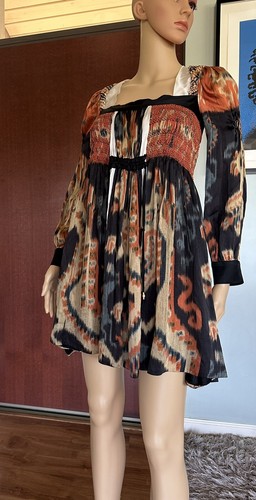 *BALENCIAGA* Abito Nicolas Ghesquière raro pre autunno 2007 cravatta di seta FR 36