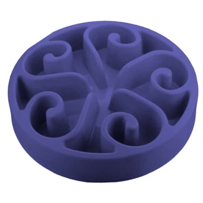 Eat Slow Live Longer Anti-Schlingnapf Flower Hund blau fressreduzierend - Bild 1 von 3