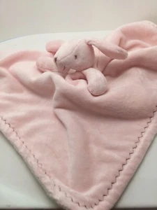 Blankets and Beyond rosa weiß Hase Sicherheitsdecke Lovie Rabbit Plüsch Zick Zack - Bild 1 von 10