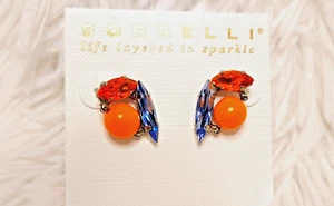 *NEW* & *RETIRED* ~ " ORANGE CRUSH " ~ Sorrelli ~ Earrings ~ FLAORIDA GATOR'S - Picture 1 of 6